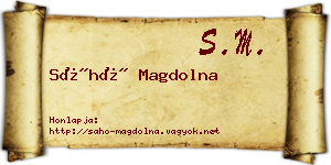 Sáhó Magdolna névjegykártya